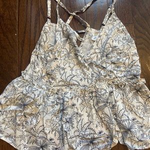 Palm tree flowy summer tank